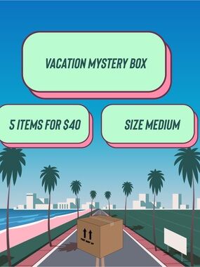 Vacation Mystery Box - 5 Items - Medium - Mint & Pink